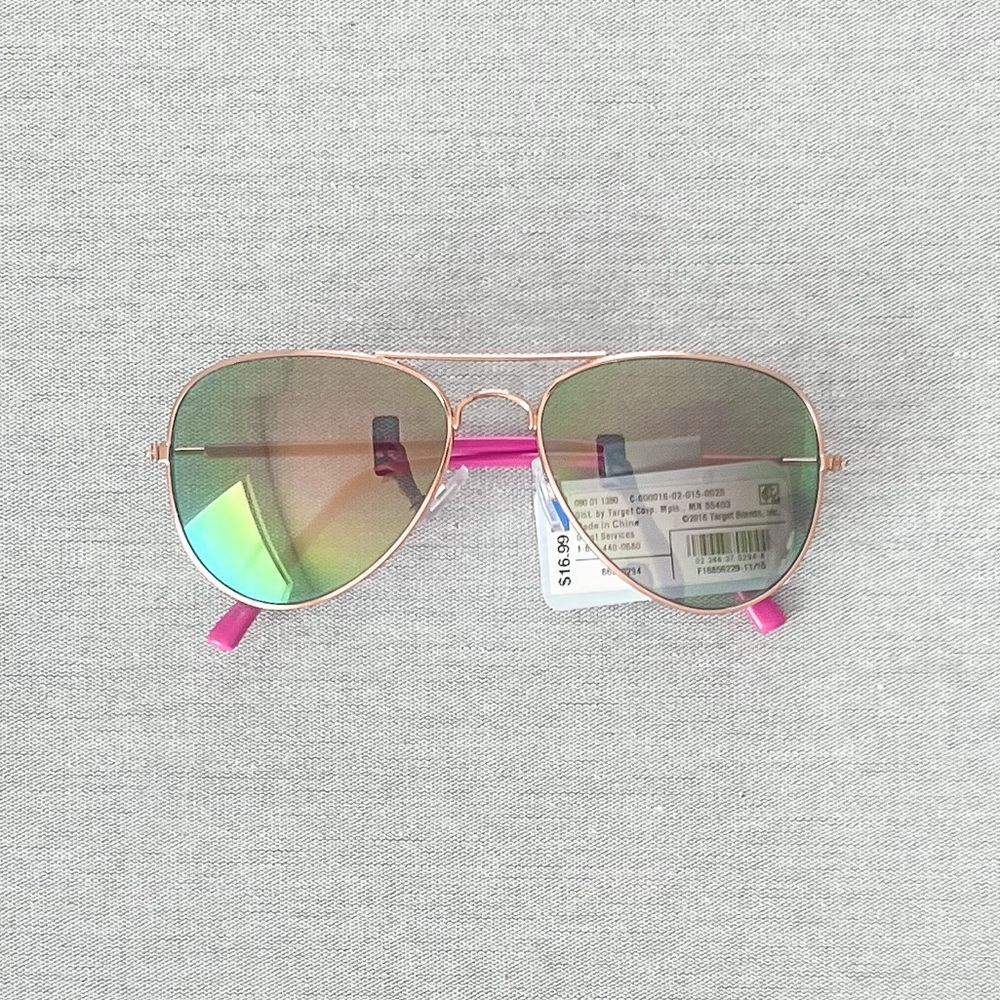 Pink Aviator Sunglasses
